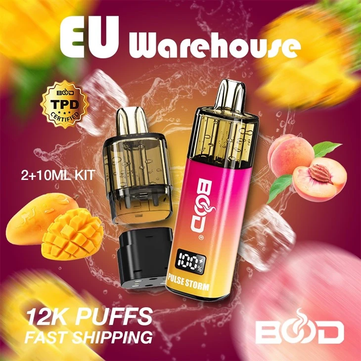 Bood Pulse 2+10ML 12k Puffs Eu Warehouse TPD Vape high quality