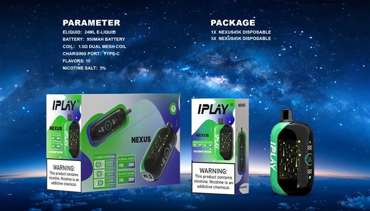 IPLAY NEXUS 45k Puffs Disposable Vape factory