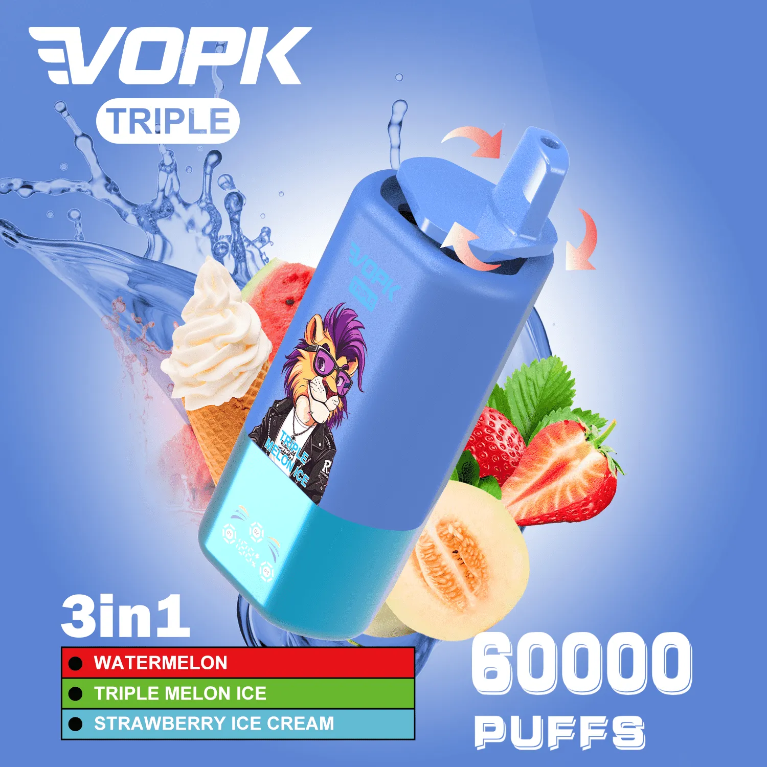 VOPK-TRIPE 60000PUFFS 8 VOPK-TRIPE 60000PUFFS 8
