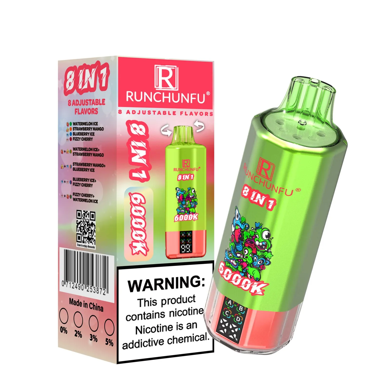 RUNCHUNFU 6000K PUFFS8 IN 1 2 RUNCHUNFU 6000K PUFFS8 IN 1 2