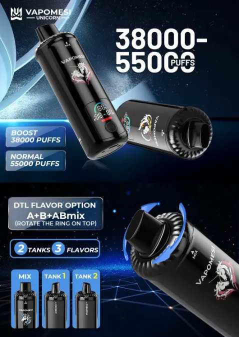 VAPOMESI UNICORN 38k-55k puffs 2 - - VAPOMESI UNICORN 38k-55k puffs 2 - -