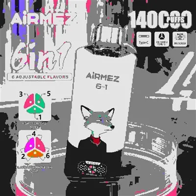 AIRMEZ FOX 6 IN 1 140000 Puff Disposable Vape