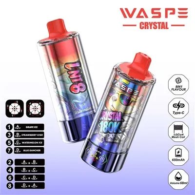 Waspe Crystal 8 in 1 180K Puffs Disposable Vape